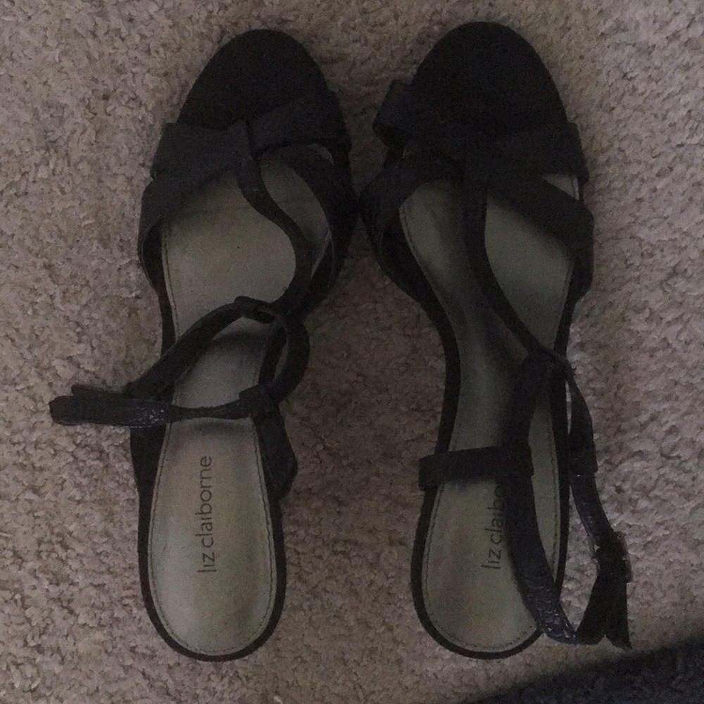 black strap heels